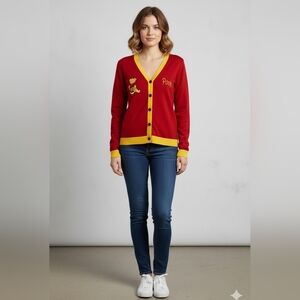 Disney Red and Yellow Pooh Cardigan